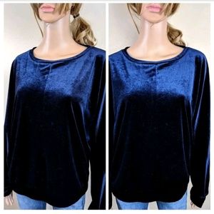 Anthropologie Cupio Velvet Pullover Sweatshirt Top